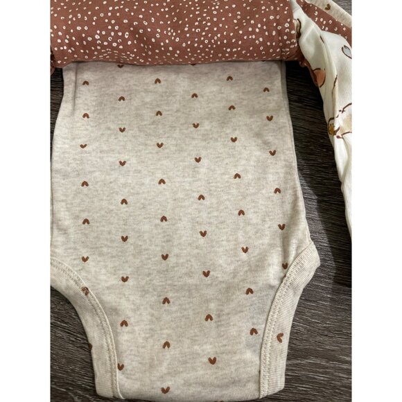 Carters Baby Girls 3-Pack Long-Sleeve Bodysuits 3 months NWT - Picture 6 of 6
